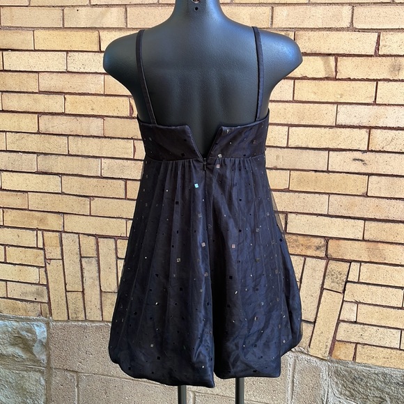 Vintage Jessica McClintock Gunne Sax black bubble mini dress Size 3 - Picture 3 of 7